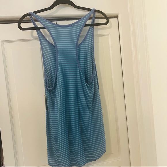 Volcom tank top, turquoise and lavender stripe, brand new with tags. - Picture 2 of 5